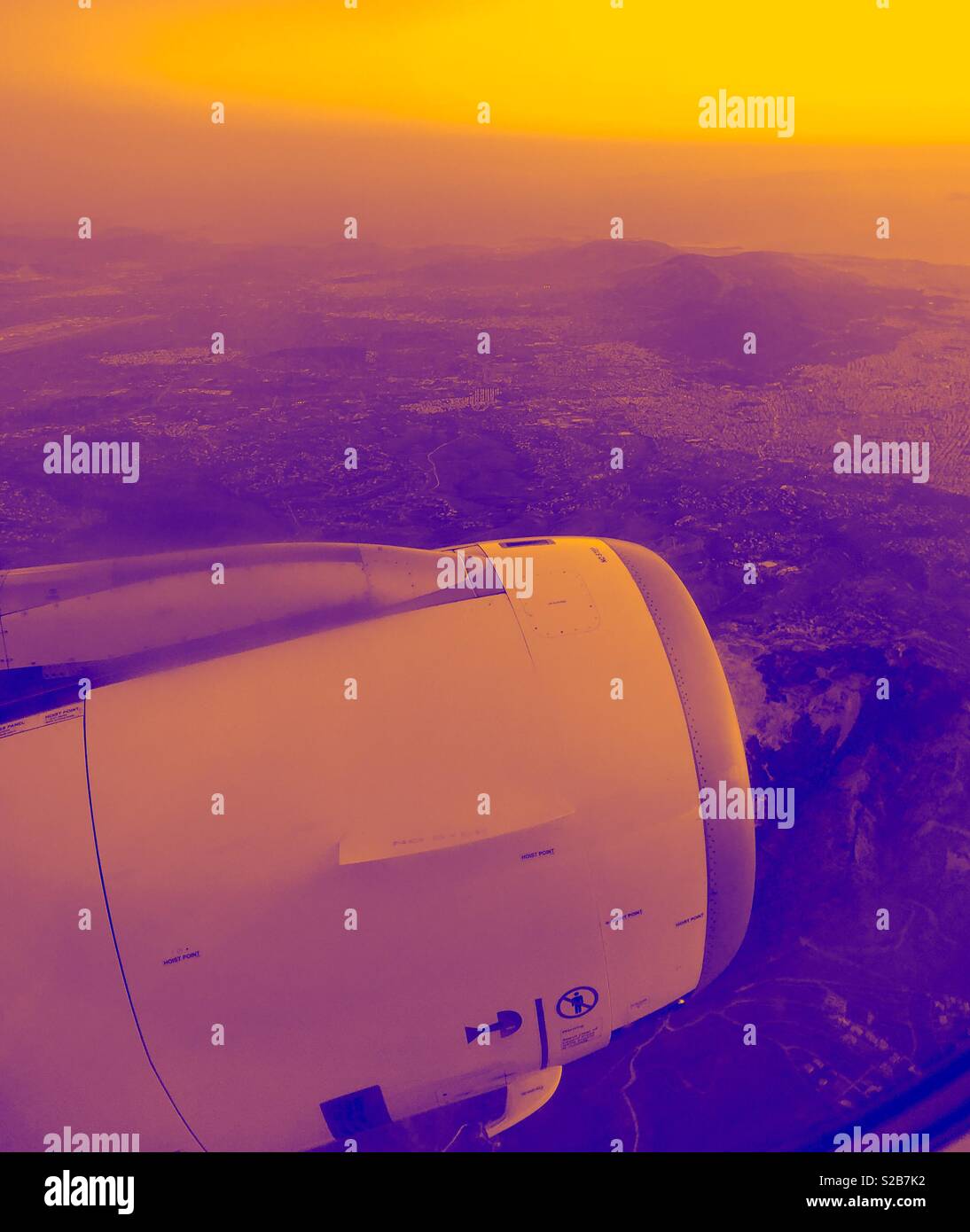 Flying home st dusk Stock Photo