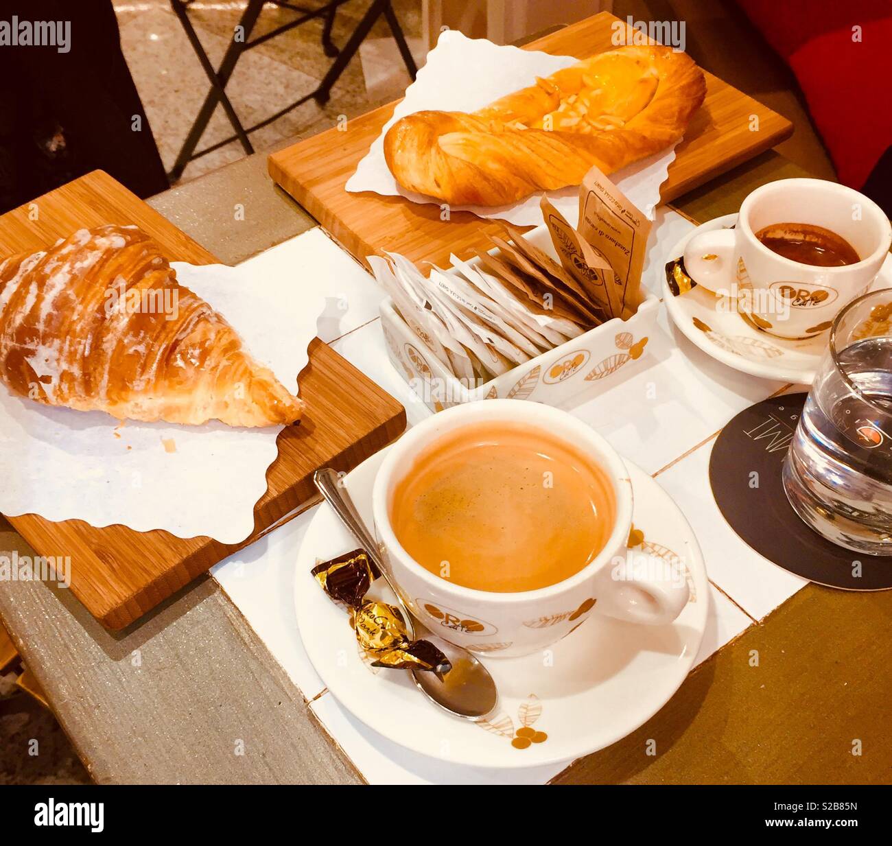 Breakfast in Rome - Smartphone Captured Stock Image