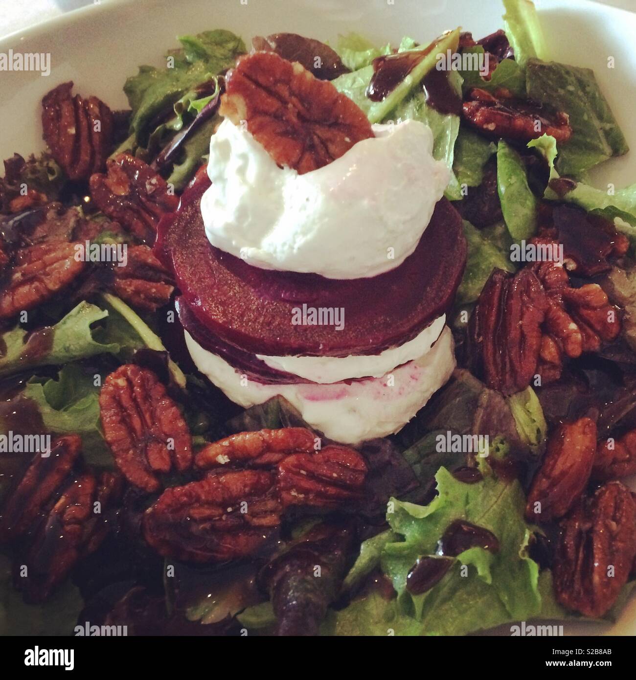 A beat and walnut salad at Shore Acres Restaurant, North Hero, Vermont