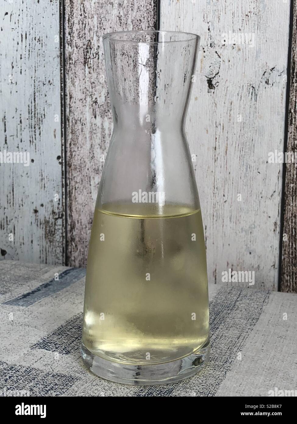 A quarte liter of white wine - Smartphone Captured Stock Image