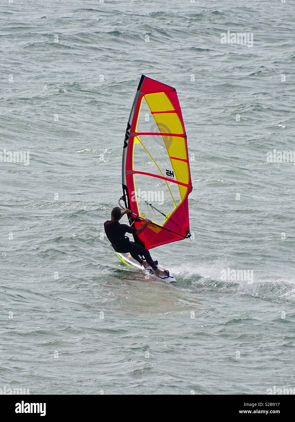 Windsurfing in Spain Stock Photo Alamy