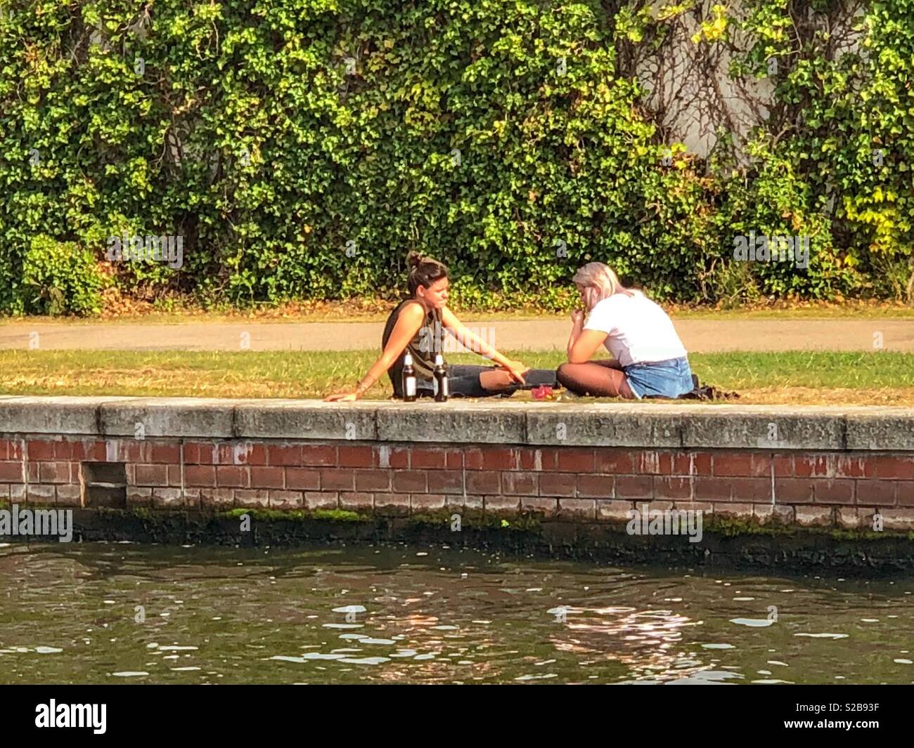 Nice time at the Spree river -Berlin - Smartphone Captured Stock Image