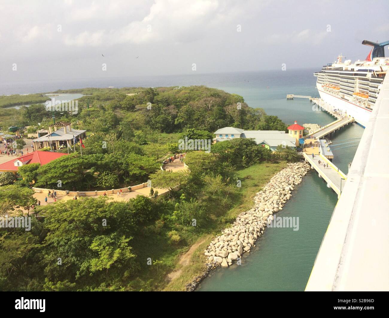 Carnival Cruise Ship Docked At Port In Mahogany Bay Honduras Stock Photo Alamy