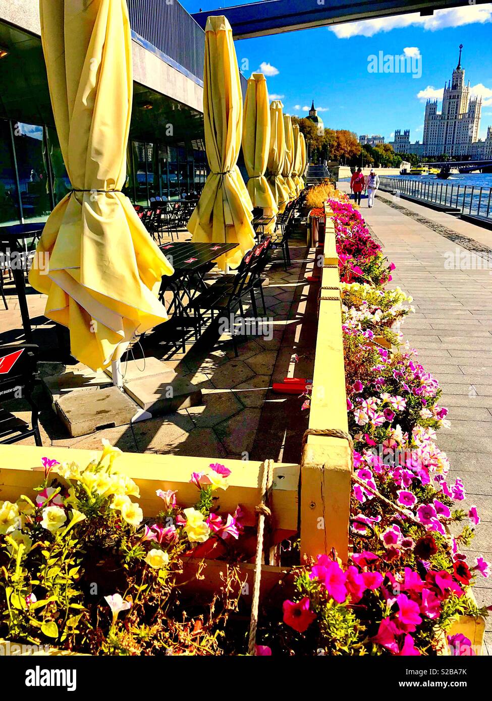 cafe on the waterfront - Smartphone Captured Stock Image