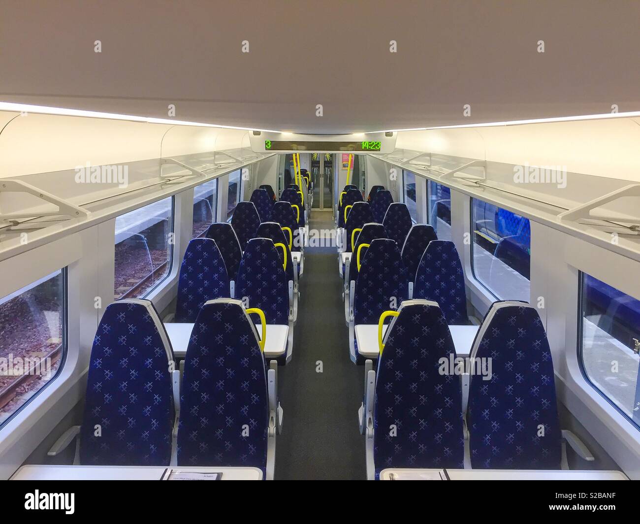 Scotrail Class 385 Interior Image High Angle - Smartphone Captured Stock Image