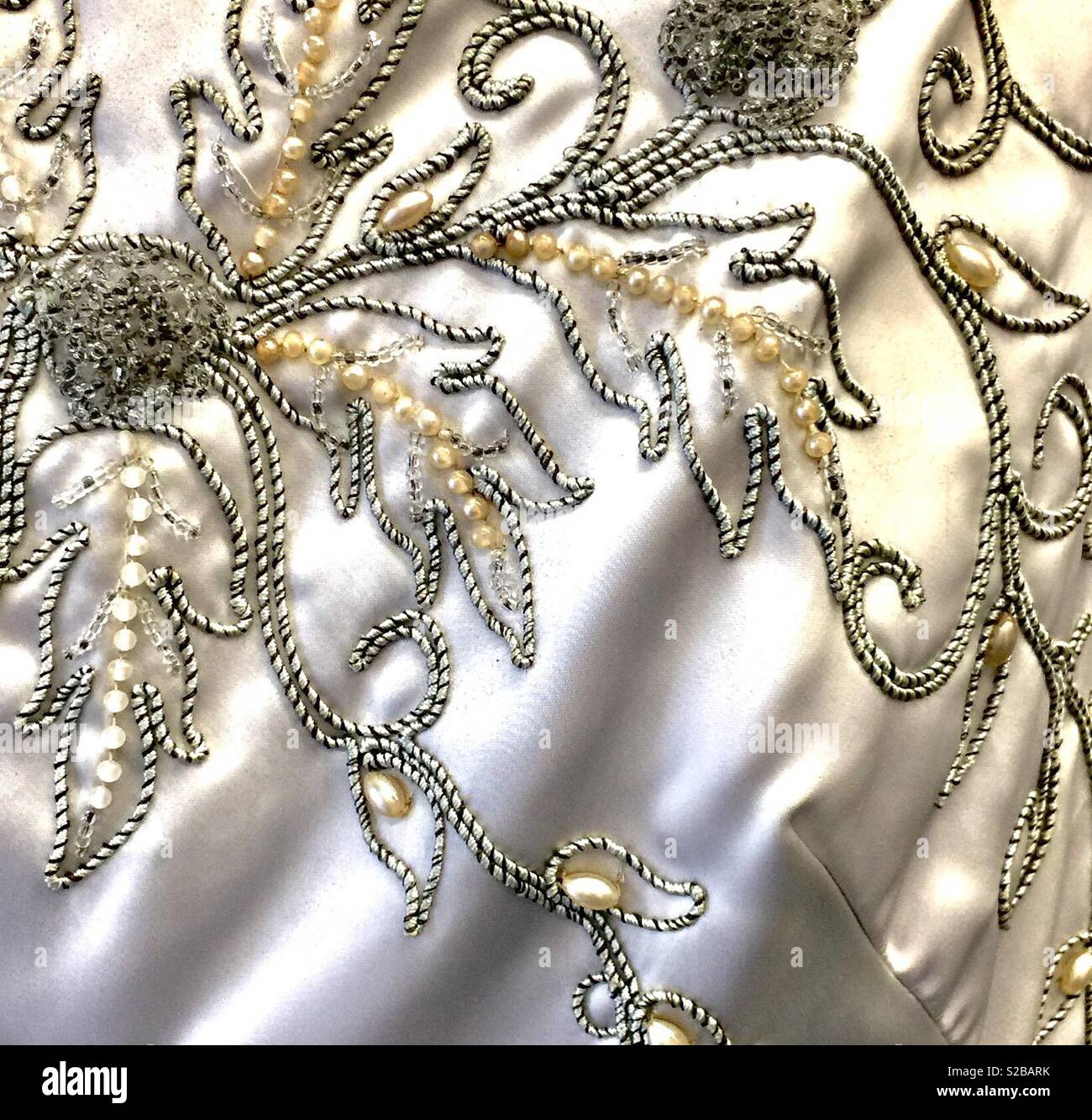 Embroidery on front of a dress. - Smartphone Captured Stock Image