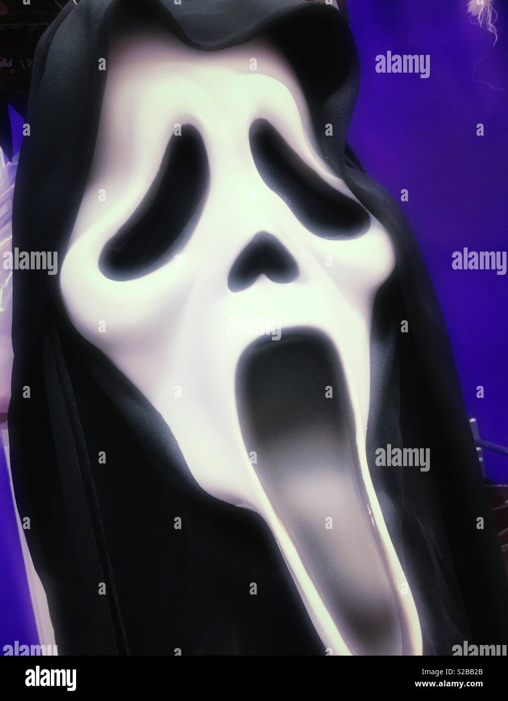 Halloween mask, ghost scream, USA - Smartphone Captured Stock Image