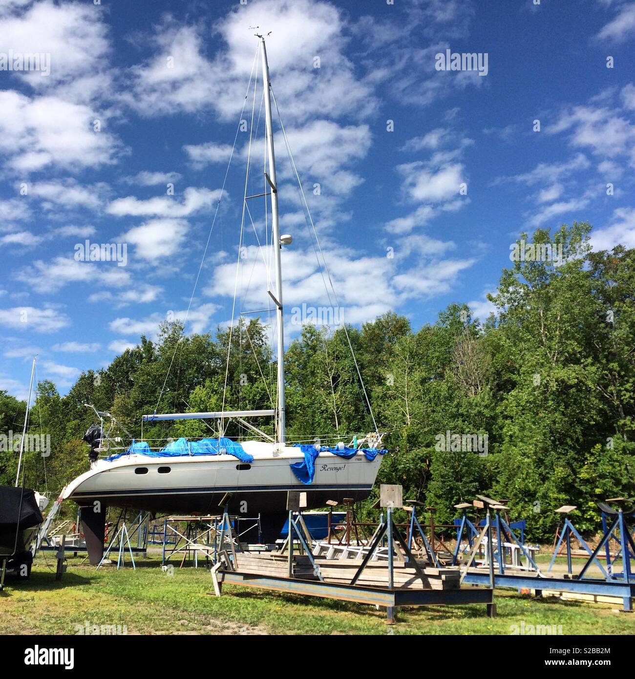 Boat near North Hero Marina, North Hero, Vermont, United States Stock ...