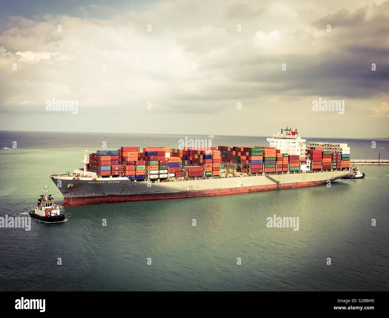 Container ship in Italy Stock Photo Alamy