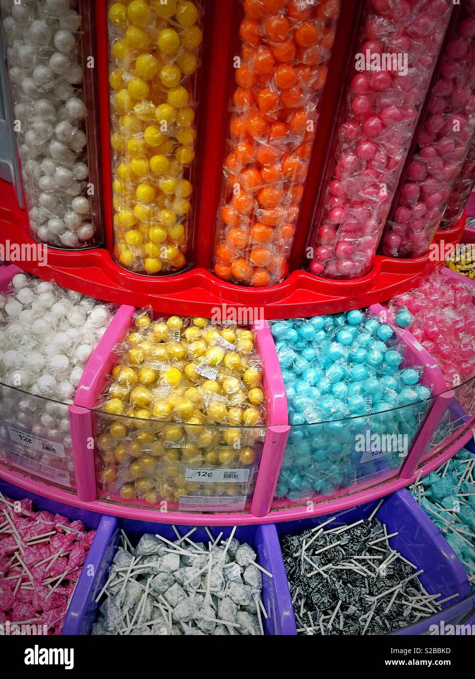 Candy Display in a retail store, USA Stock Photo