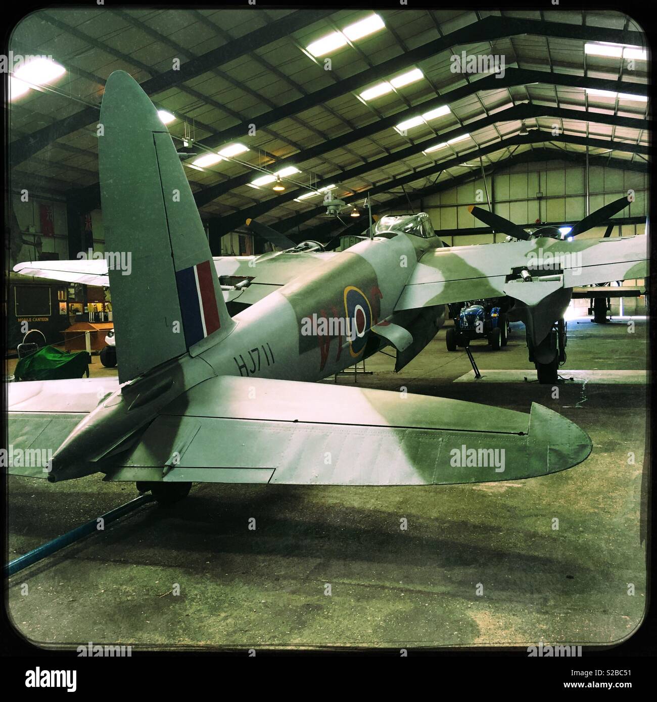 De Havilland Mosquito NFII at the Lincolnshire Aviation Heritage Centre, East Kirkby, UK. - Smartphone Captured Stock Image