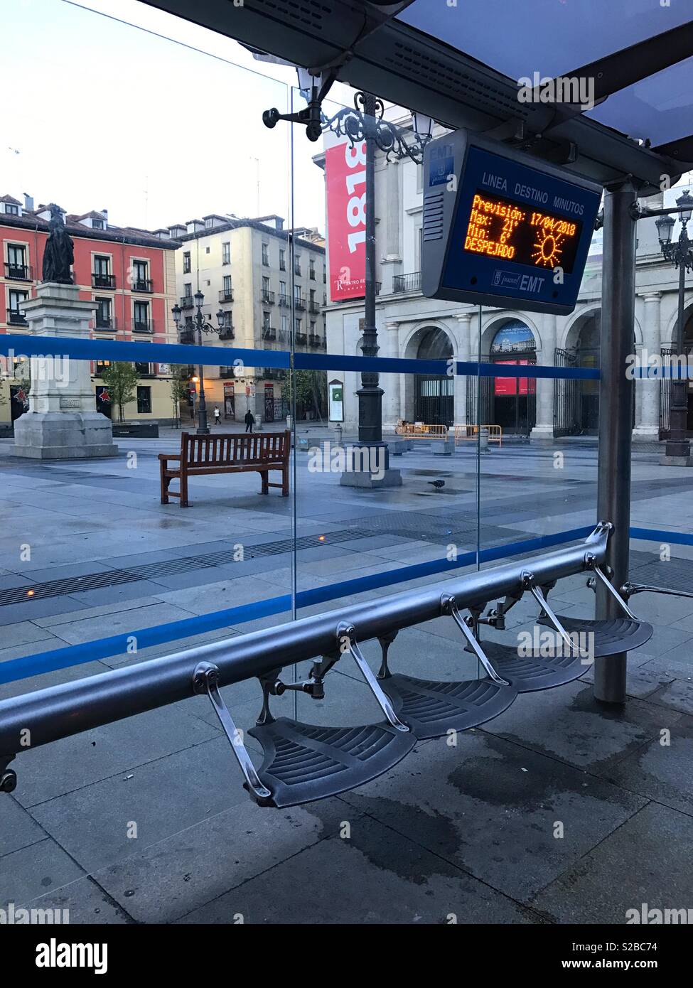 Bus stop. - Smartphone Captured Stock Image