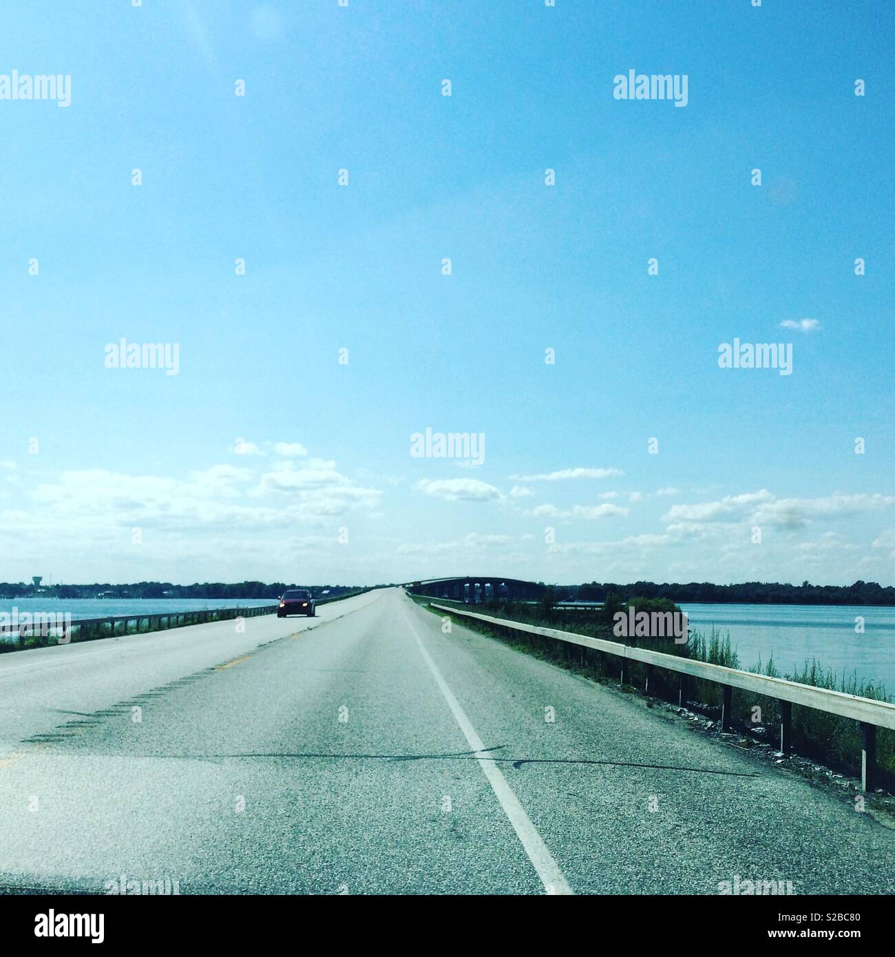 Rouges Point Bridge Lake champlain bridge new york vermont hi-res stock photography and ...