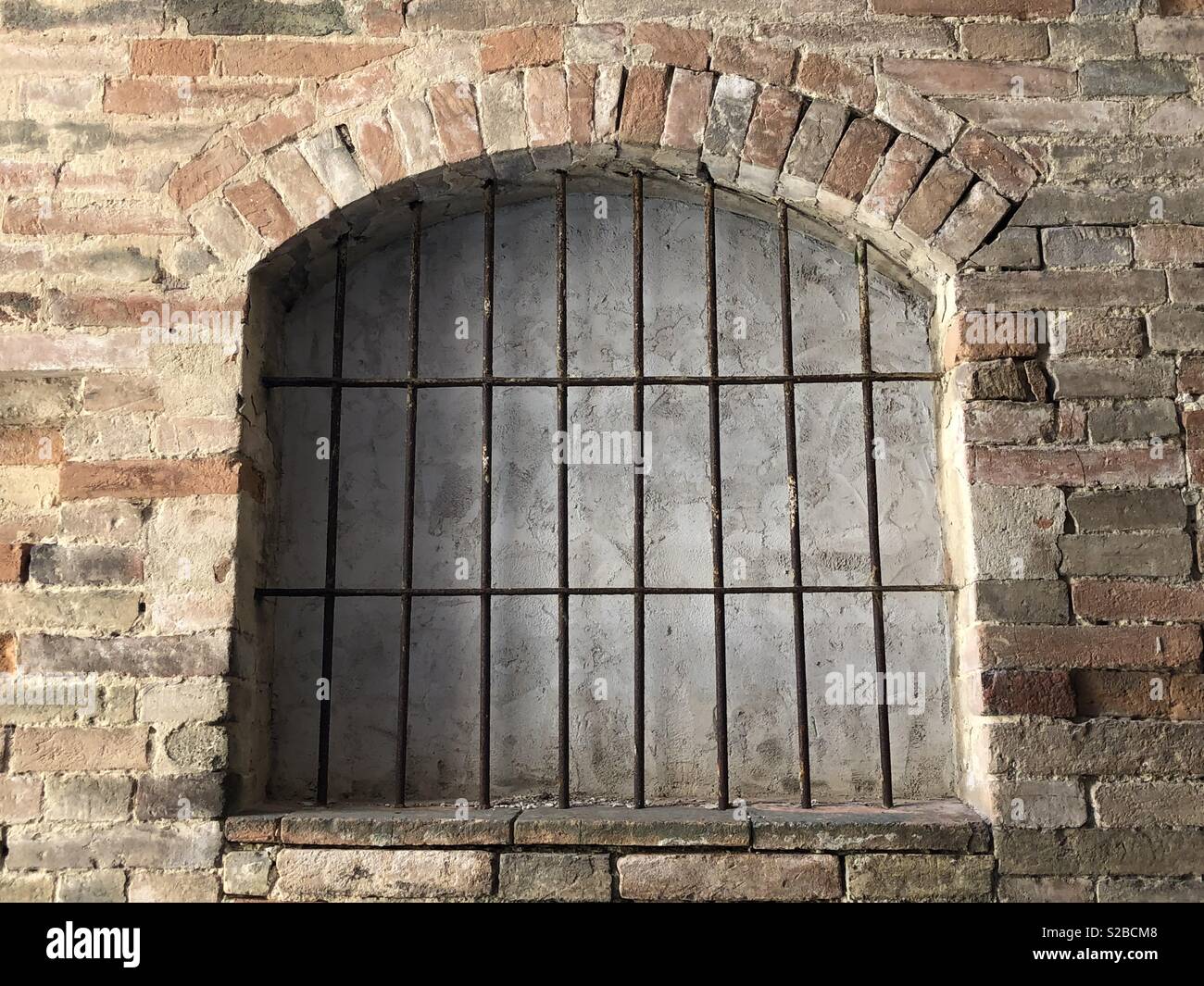 Window with iron gratings - Smartphone Captured Stock Image