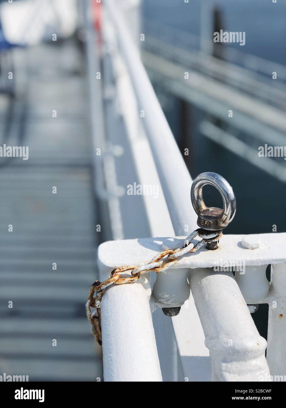 metal part of the ferry - Smartphone Captured Stock Image
