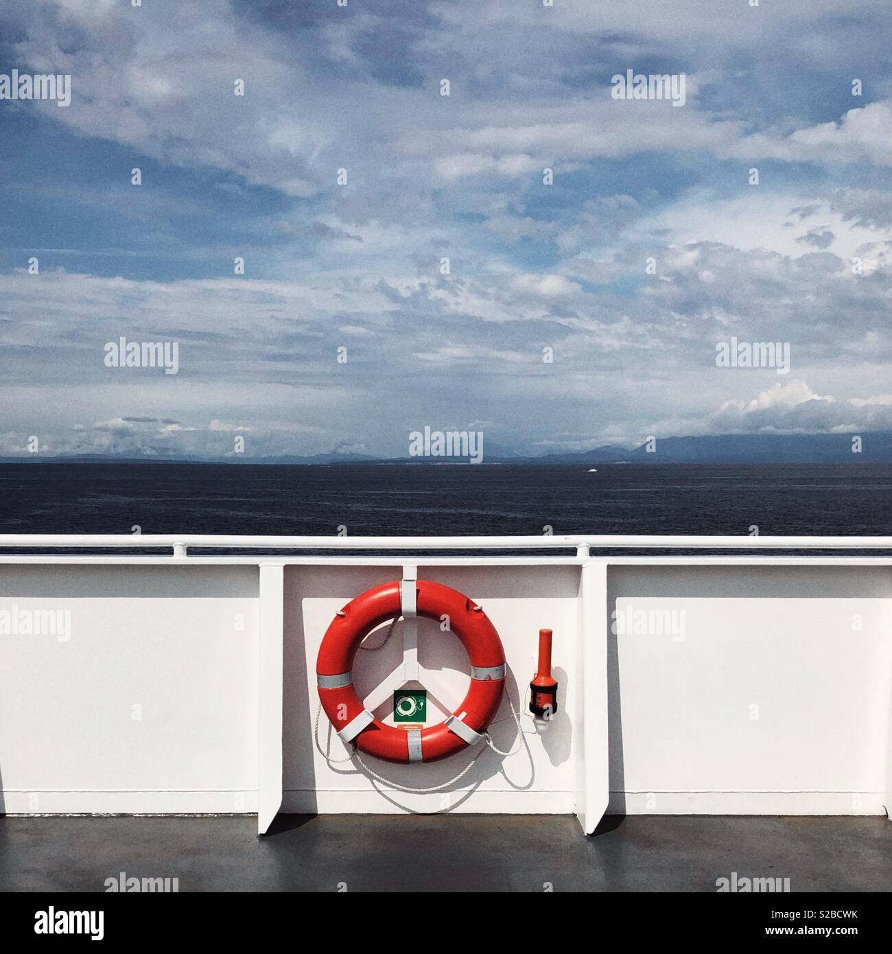 To Sunshine coast on BC ferry - Smartphone Captured Stock Image