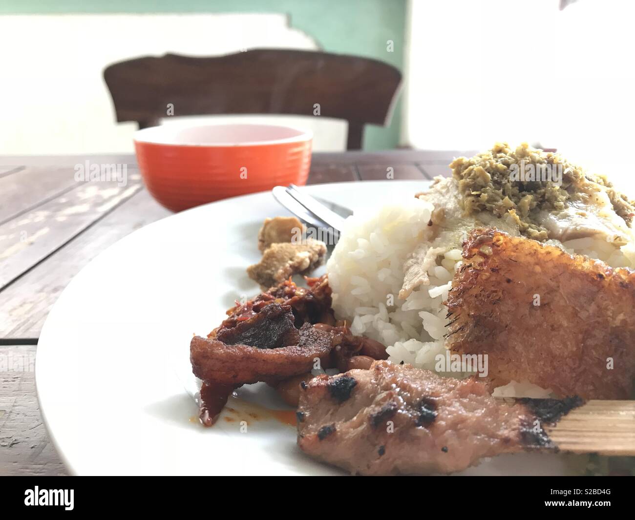 Nasi campur Babi Bali Stock Photo