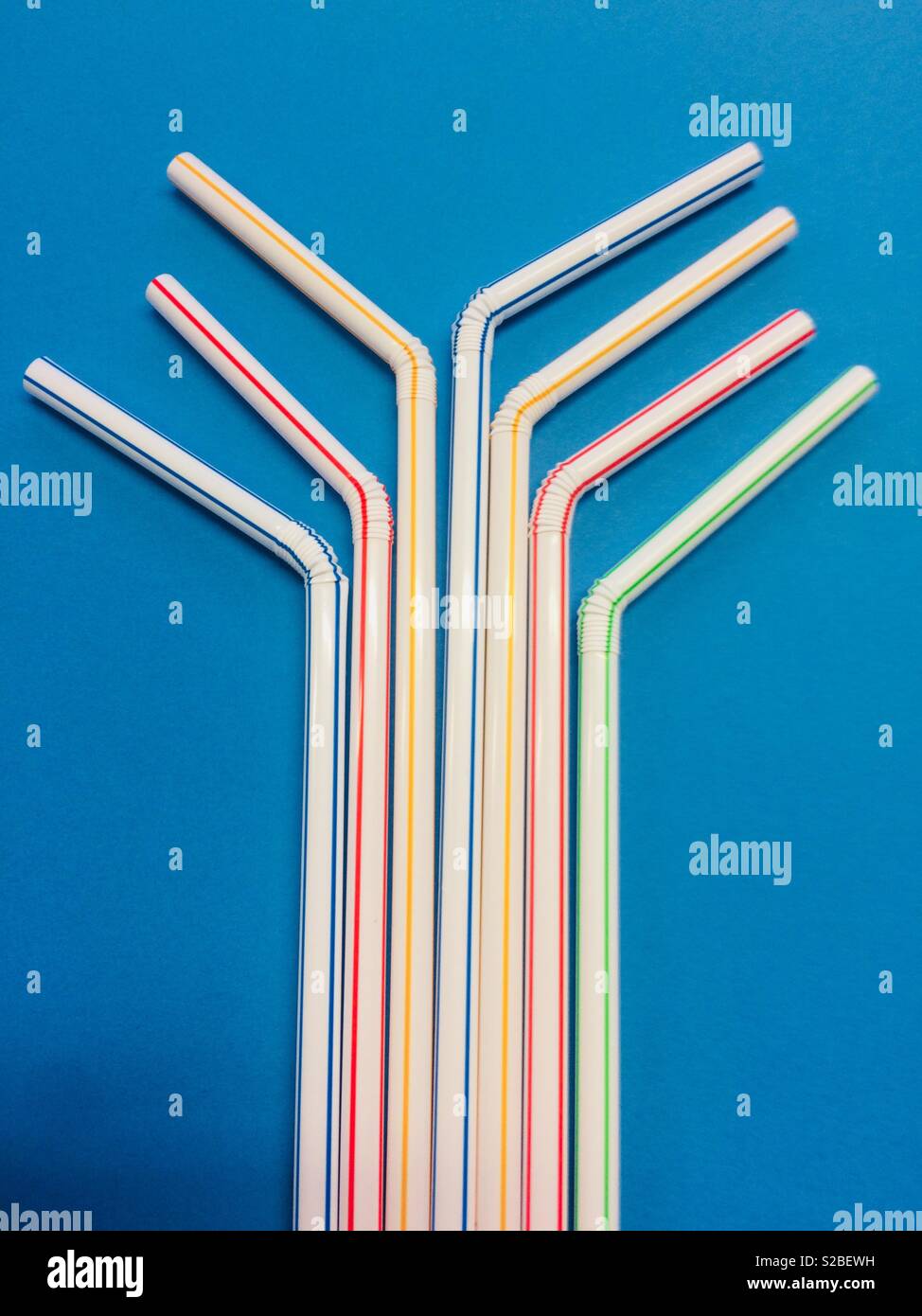 Plastic drinking straws Stock Photo Alamy