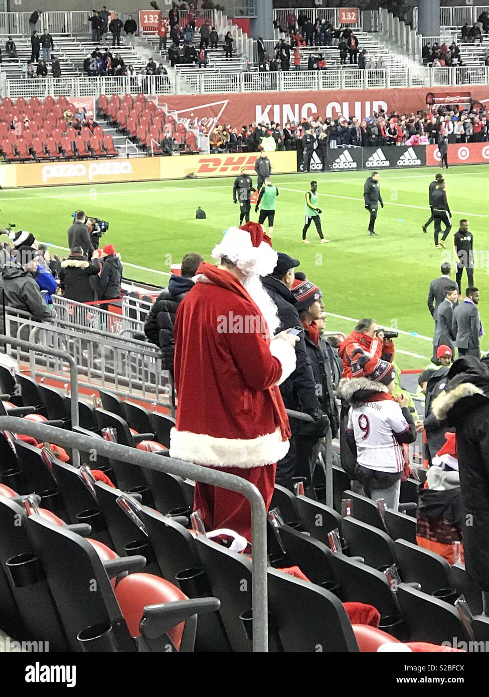 Santa at the TFC soccer game Stock Photo