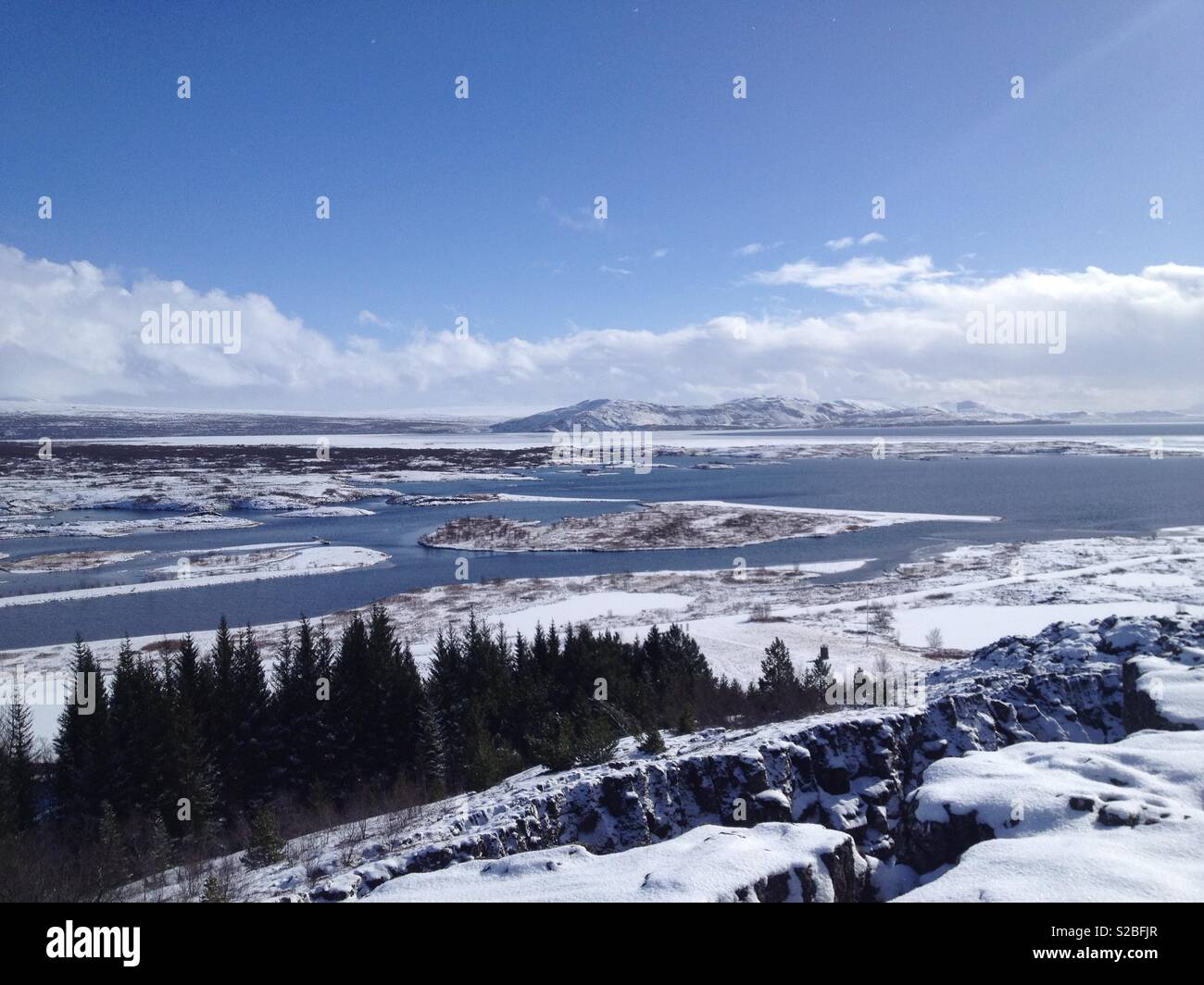 Iceland snowscape Stock Photo