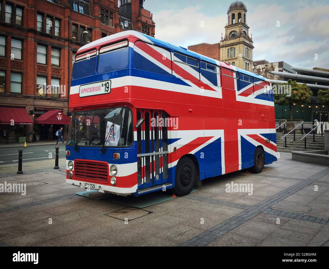 Spice girls bus in Manchester Stock Photo