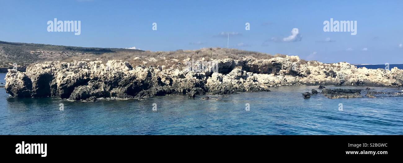 Boat trip to blue lagoon, paphos, akamas, Cyprus. - Smartphone Captured Stock Image