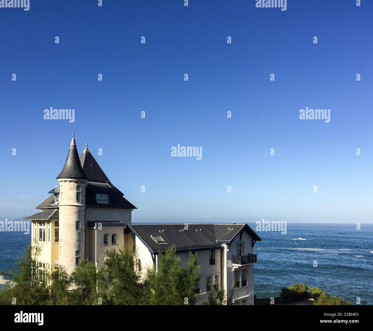 Villa Belza on the coast, Biarritz, France. Stock Photo