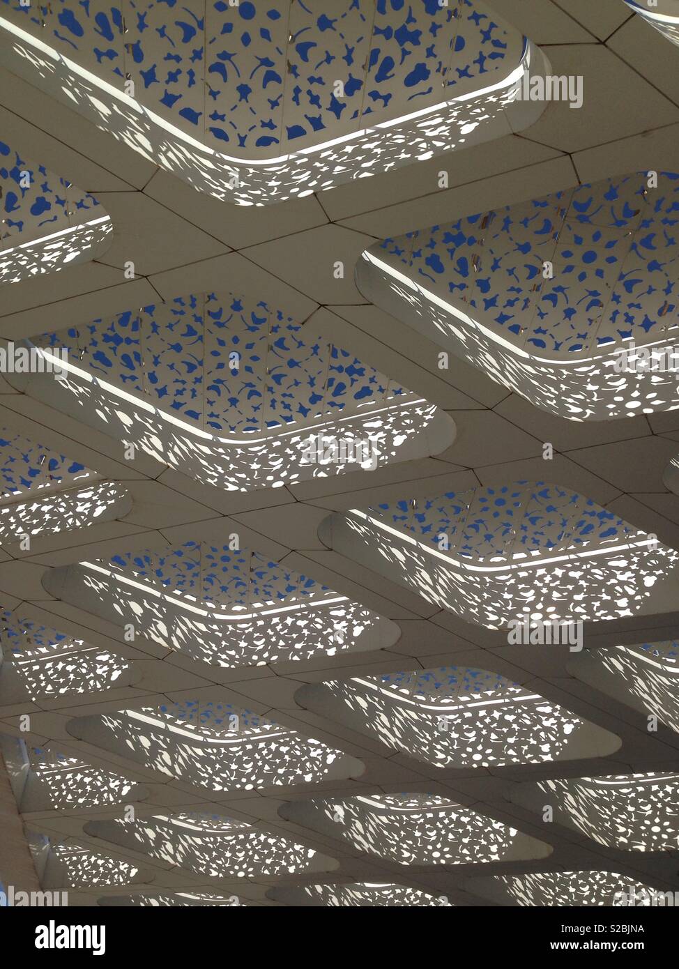 Decorative and intricate sky shadow, Morocco airport Stock Photo - Alamy