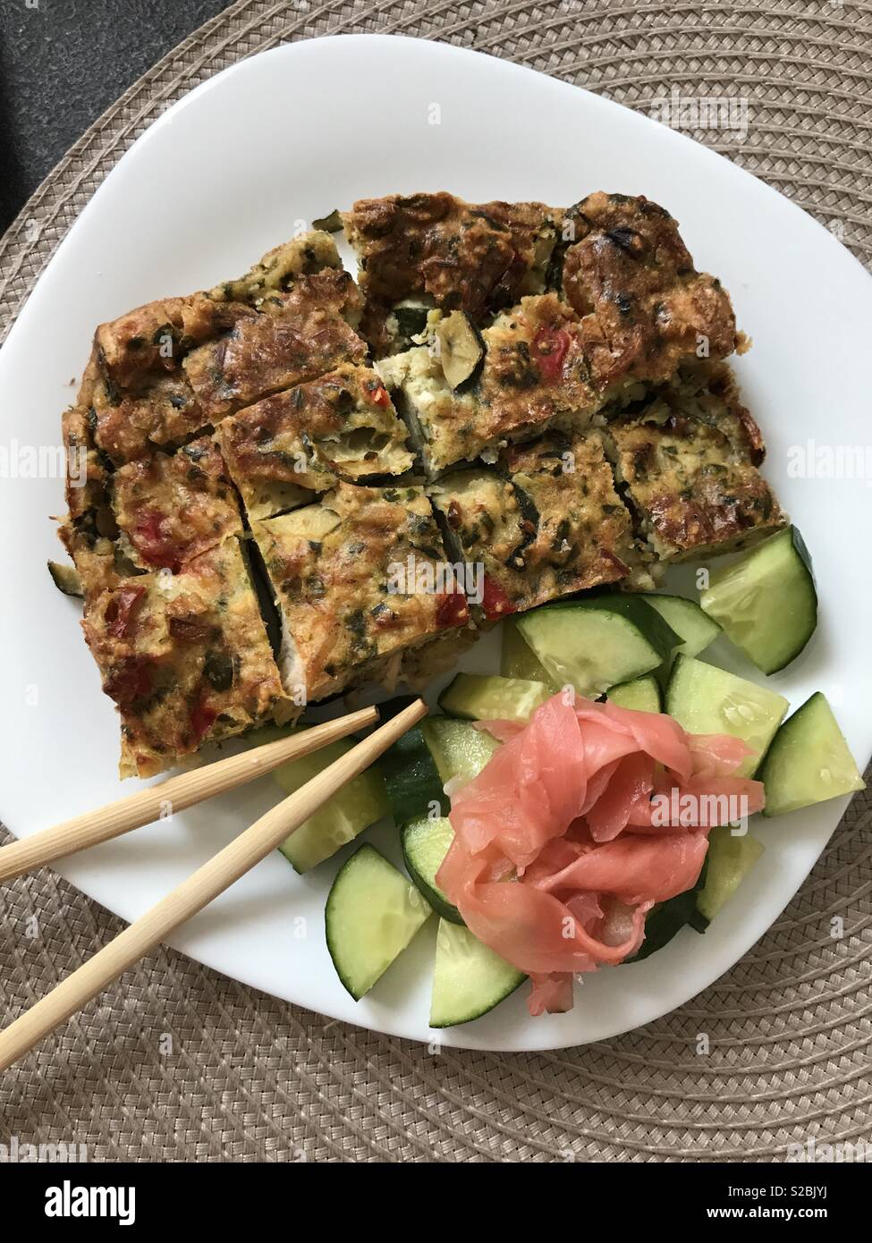 Lunch from leftovers - Smartphone Captured Stock Image