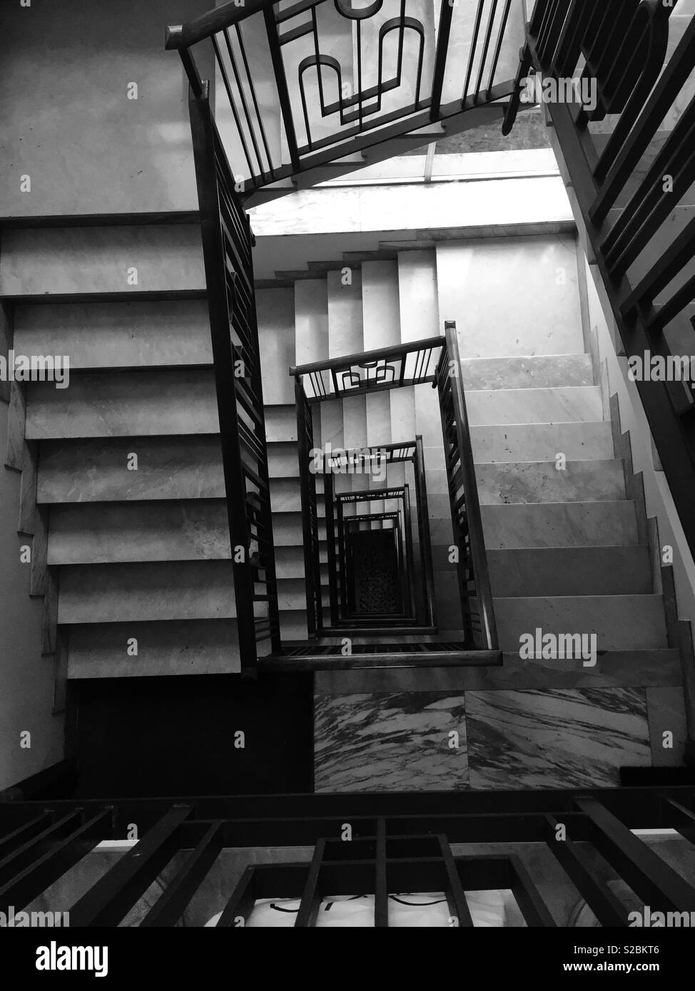 Stairs from above. - Smartphone Captured Stock Image