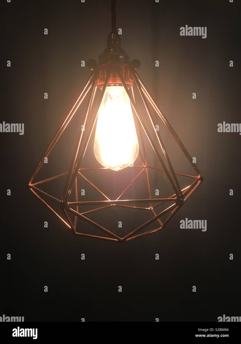 Contemporary LED filament lamp Stock Photo