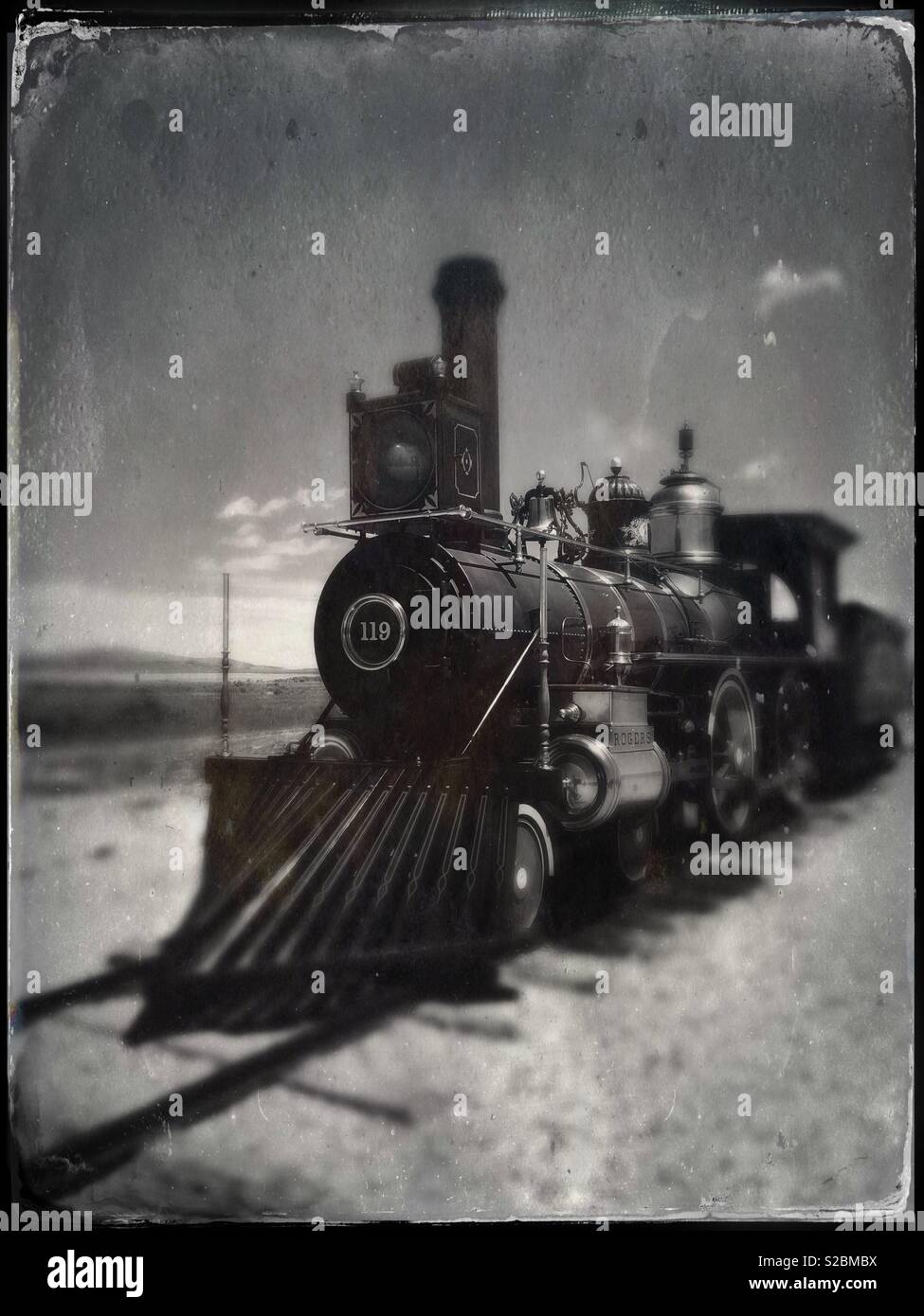 Vintage steam train engine. - Smartphone Captured Stock Image