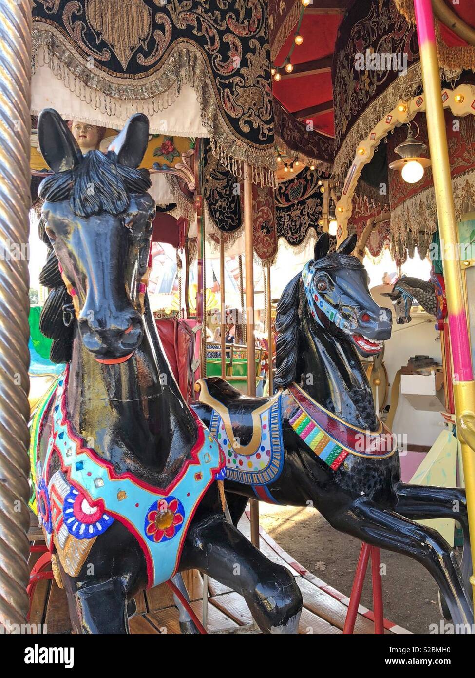 Creativity carousel horses. - Smartphone Captured Stock Image