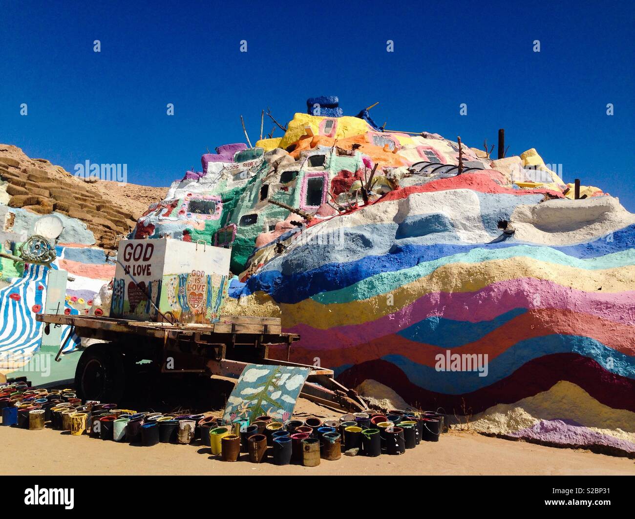 Colourful Slab City, USA Stock Photo Alamy