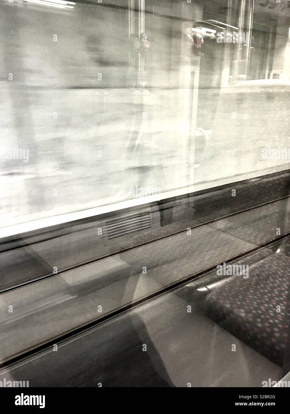 In tram - Smartphone Captured Stock Image