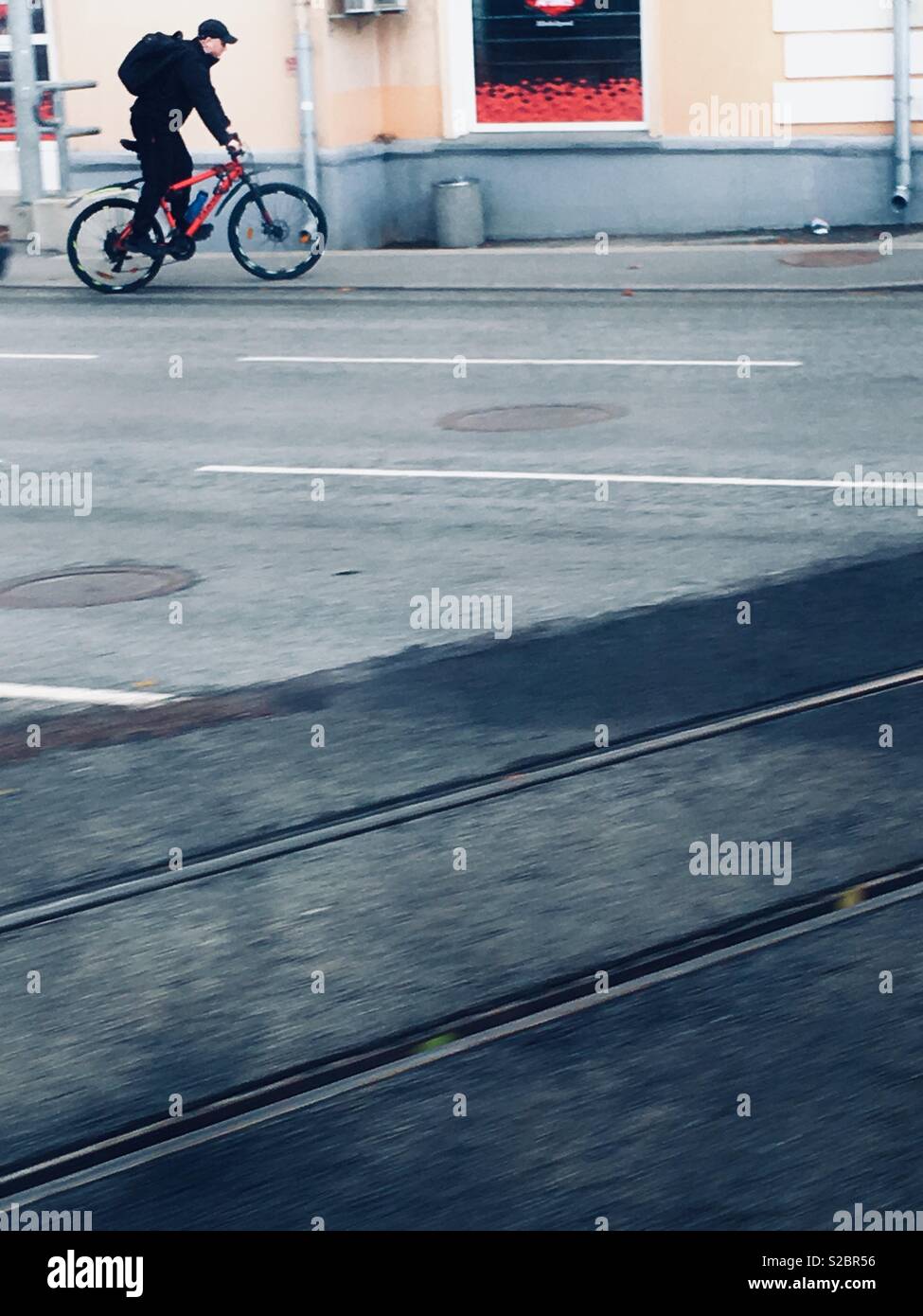 By cycle - Smartphone Captured Stock Image