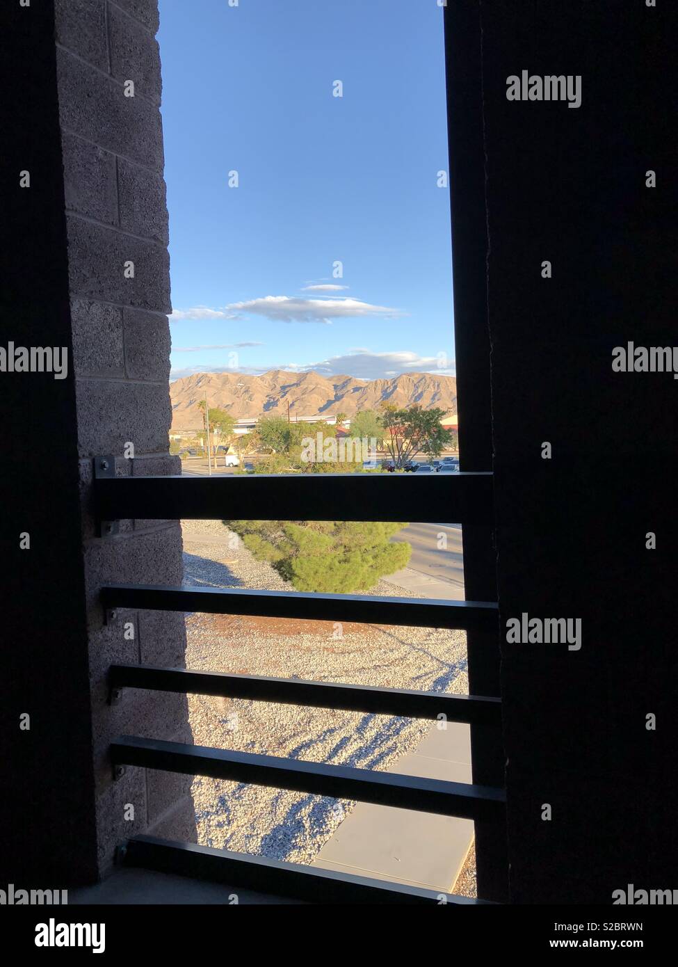 Desert scenery from stairway Stock Photo - Alamy