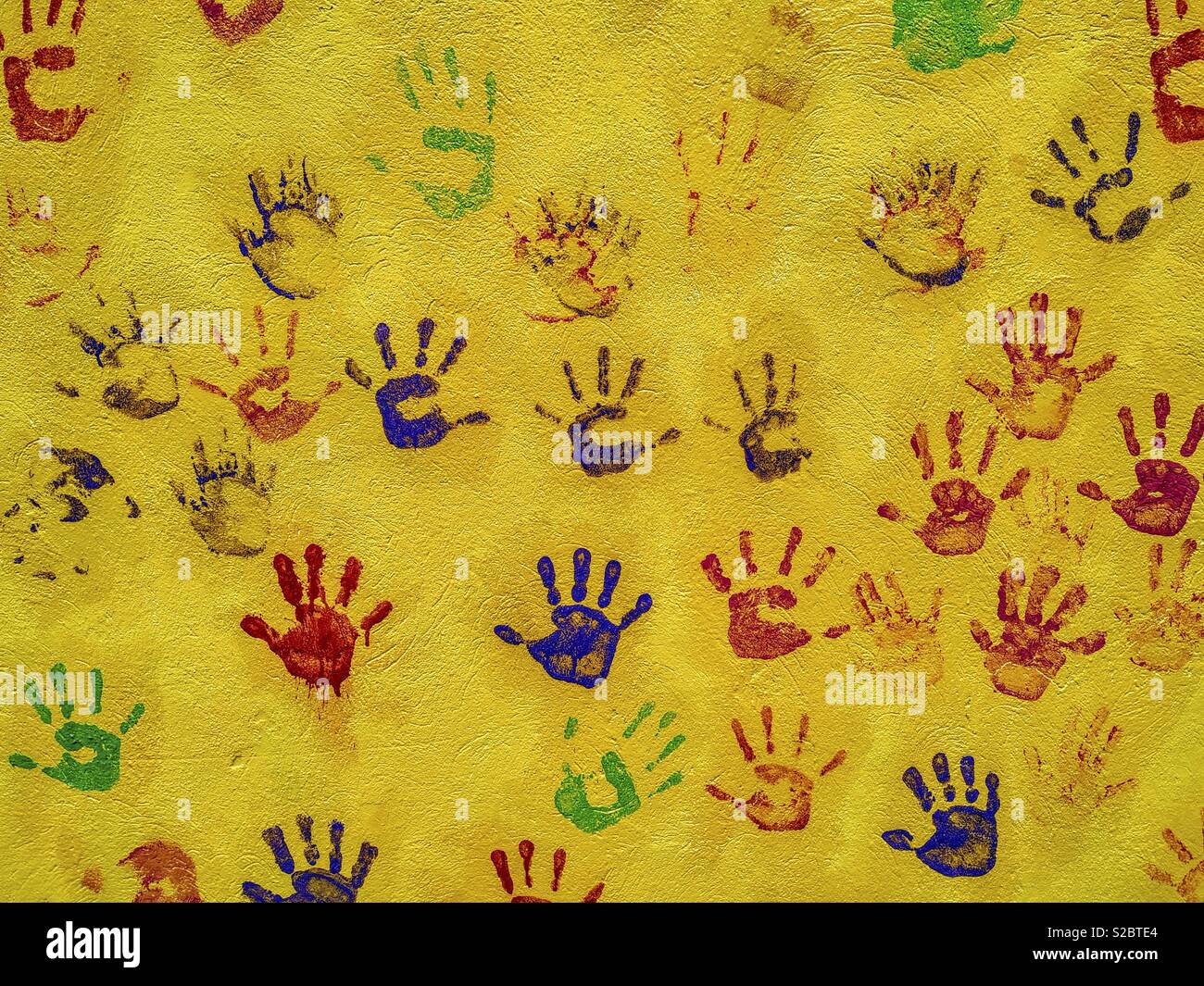 Handprints Wall High Resolution Stock Photography and Images Alamy