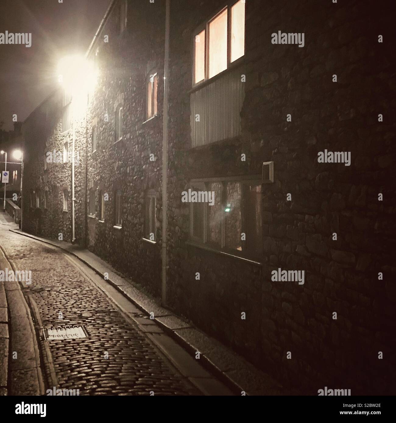 An evening in an old town - Smartphone Captured Stock Image