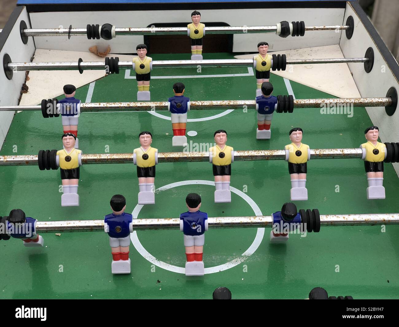 Table football view Stock Photo