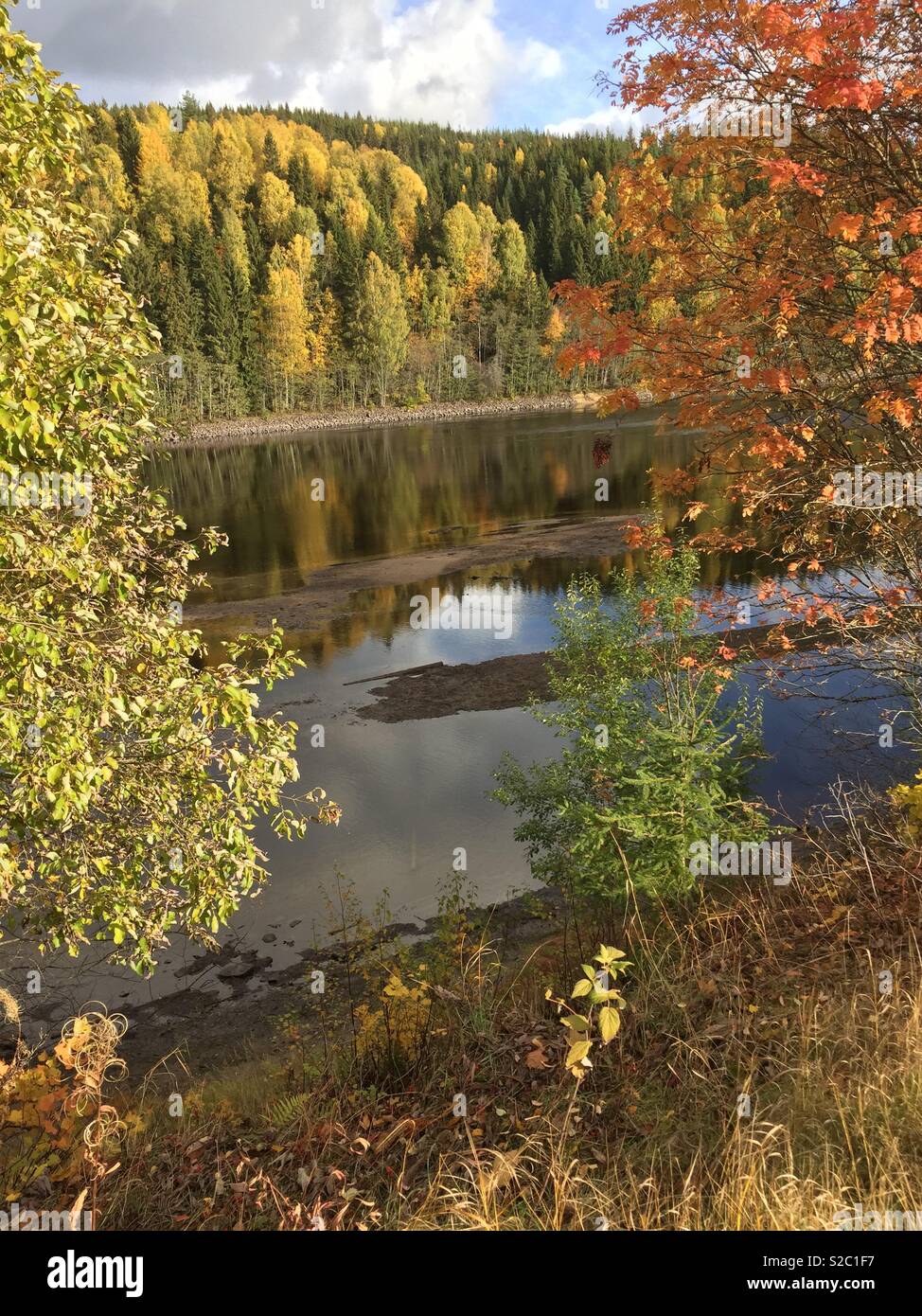 Klarälven in Sweden autumn 2018 Stock Photo
