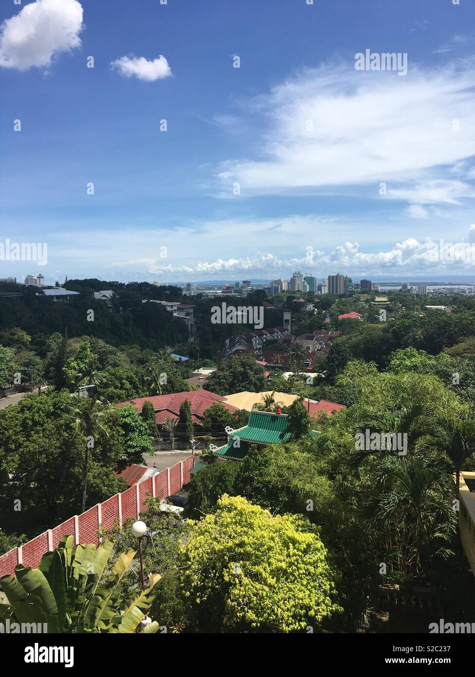 View overlooking Cebu City, Cebu, Philippines Stock Photo