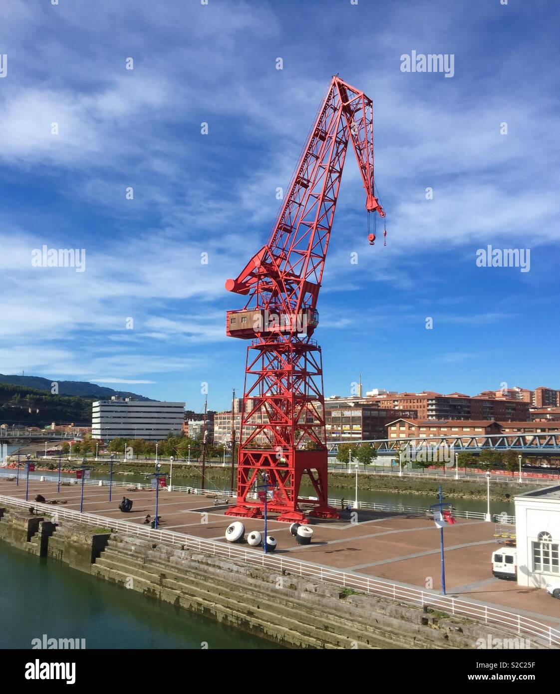 Shipping crane - Smartphone Captured Stock Image