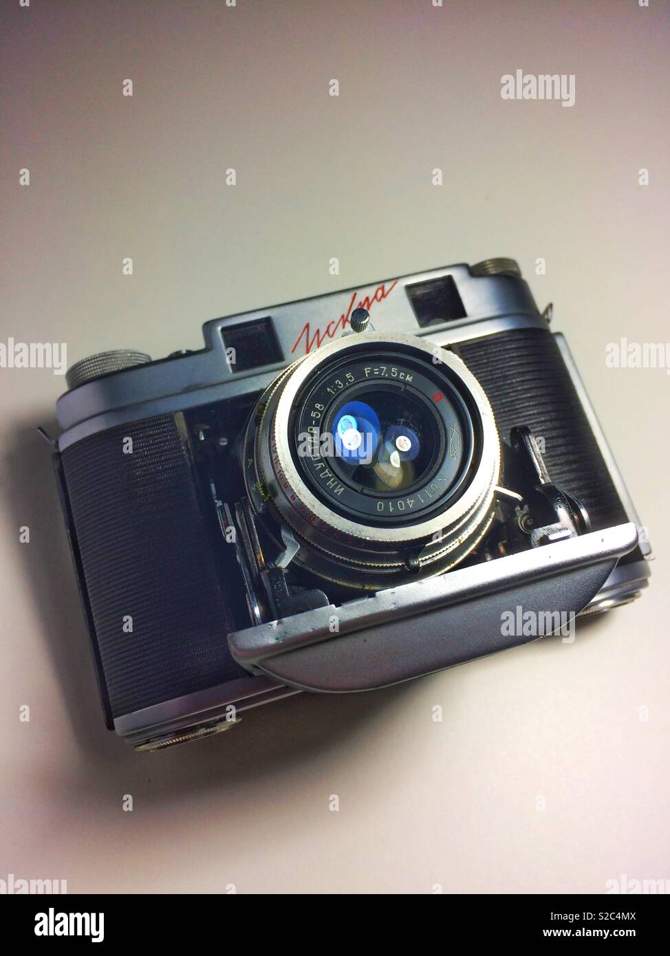 Iskra, old Russian camera - Smartphone Captured Stock Image