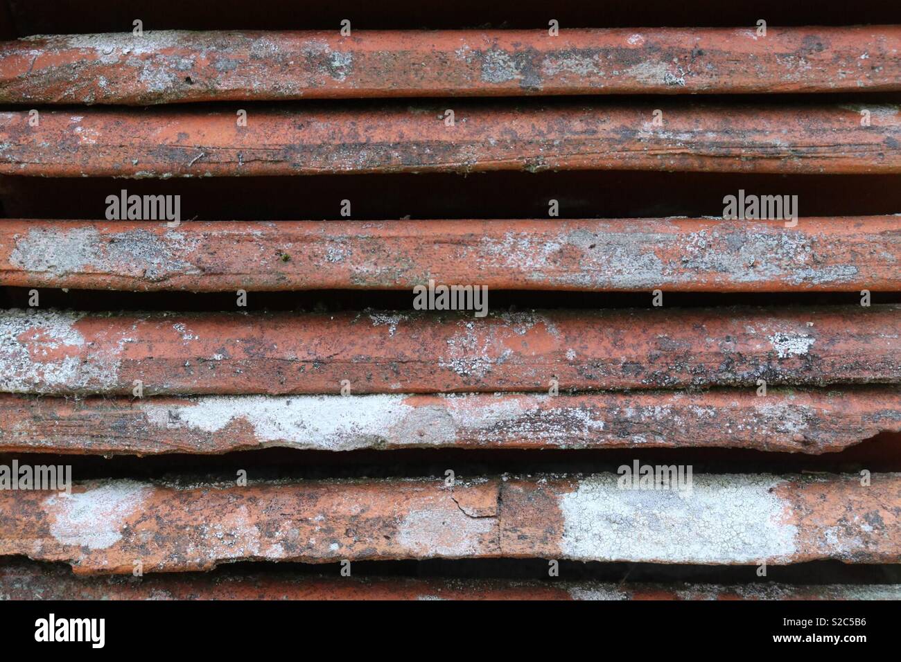 Stacked roof tiles - Smartphone Captured Stock Image