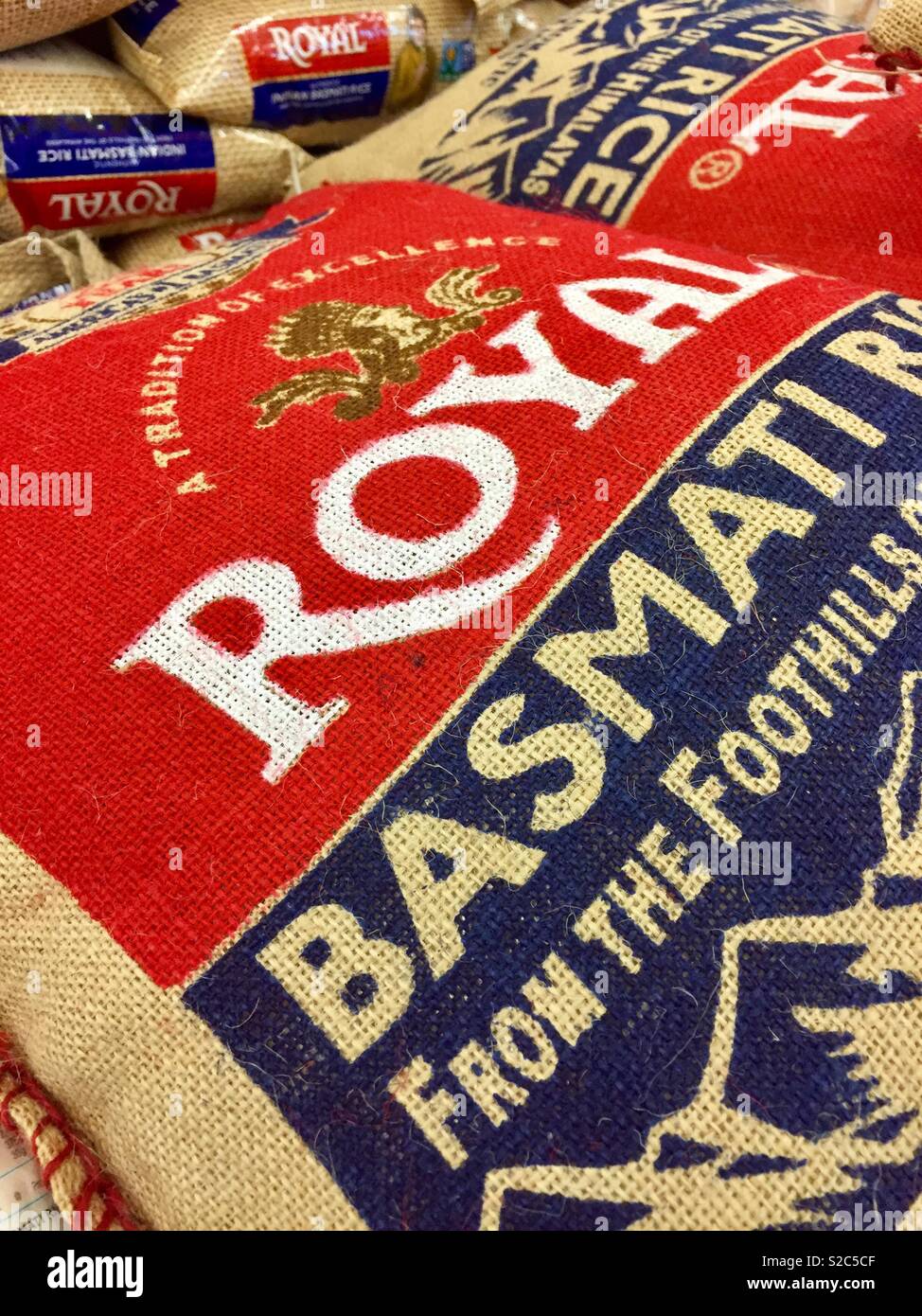 Royal Basmati Rice from the foothills of the Himalayan Mountains Stock