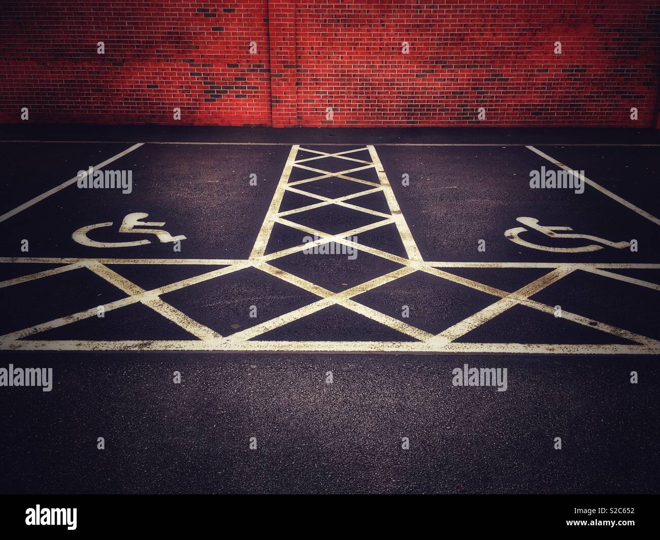 Disabled parking space - Smartphone Captured Stock Image