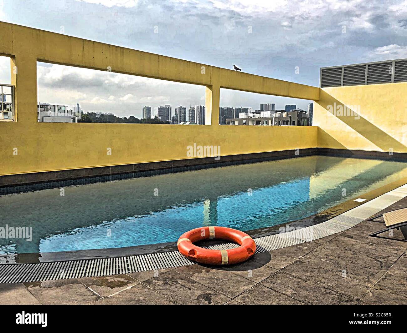 Fragrance Hotel Pool, Singapore. - Smartphone Captured Stock Image