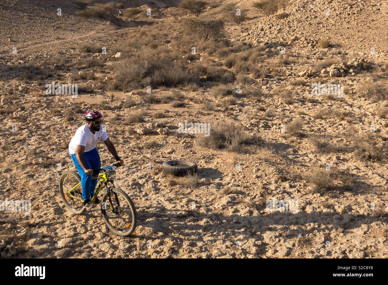 Mountain Bike with a rider - Smartphone Captured Stock Image
