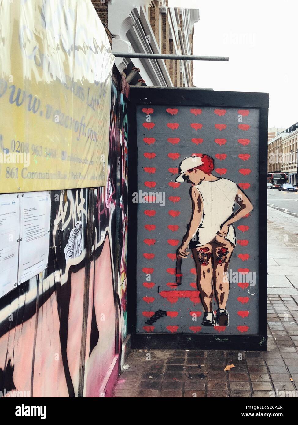 Shoreditch street art - great eastern street London 2018 Stock Photo